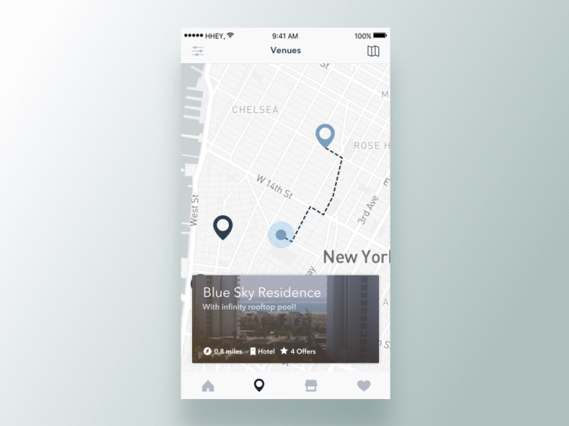 Map interaction (professional project) app interaction interface map transition uber ui unsplash ux valentin salmon