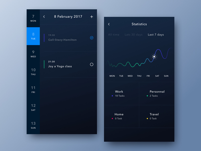 Inspirasi #29 - UI / UX Design To - Do Web & App