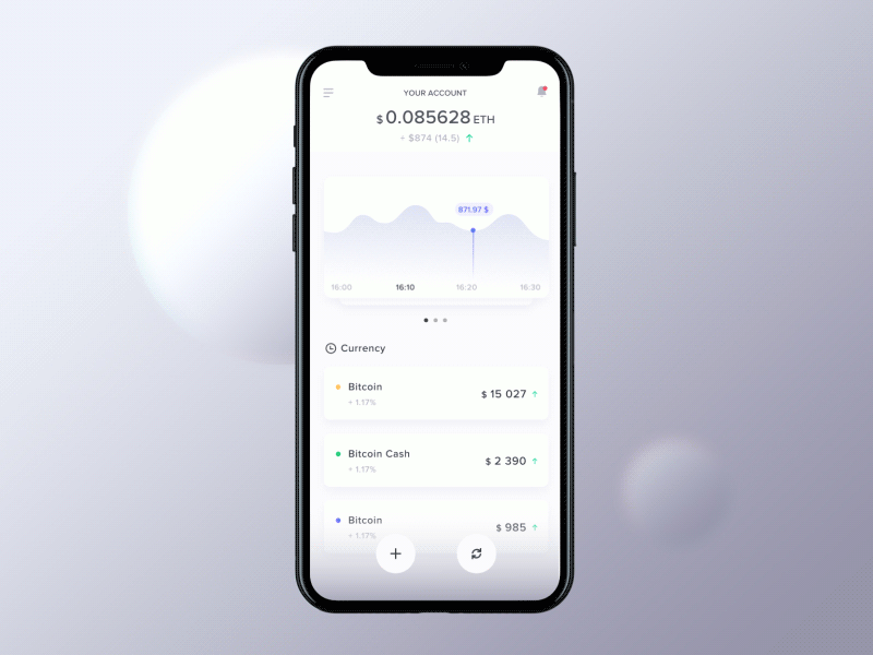 Cryptocurrency Exploration Application (Concept Animated)