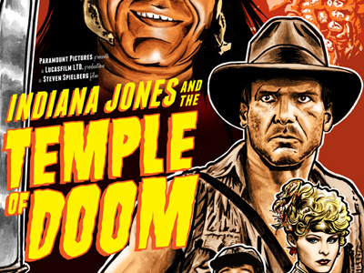 Temple of Doom poster drawing illustration ink