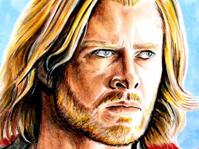 Thor avengers copic drawing illustration marvel thor