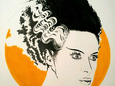 Bride of Frankenstein WIP bride of frankenstein illustration monsters