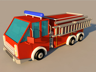 Fire truck 3d c4d cinema 4d fire truck firefighter illustration motion design truck