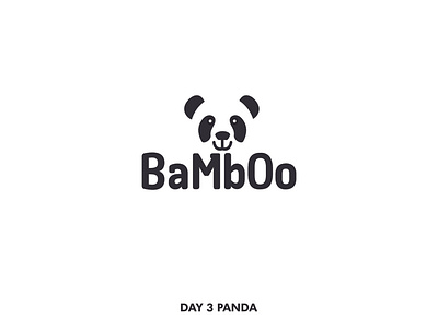 Daily logo challenge 3/50 - panda adobe illustrator bamboo dailylogochallenge dailylogochallengeday3 logo panda simplicity vector