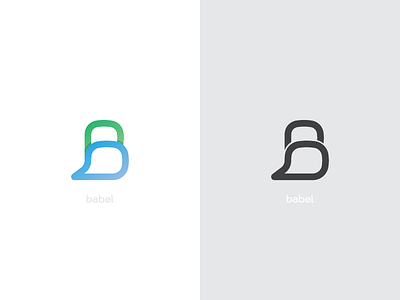 Capital B "Babel" b branding icon letter letter b lettermark logo mark messenger translation typography