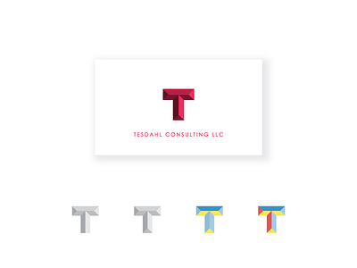 Tesdahl Consulting brand business card card icon letter letter t logo mark monogram t