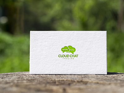 Cloud chat cloud talk online service logo design