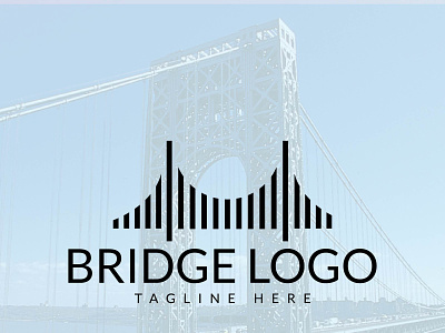 Modern Minimalist bridge logo design idea- Bridge logo sample branding bridge bridge logo design logo design logo design company logo designer logo idea logo sample virtunex