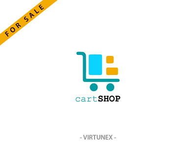 Shopping cart icon logo design vector template