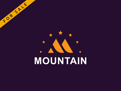 Mountain Logo Letter M Flat Vector Logo Design Template Element