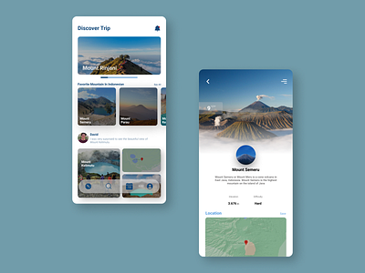 Hiking trip app design app design minimal ui ux