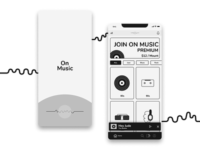 UI Music App app dark ui design minimal ui