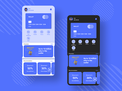 E-wallet App Design app branding dark ui design illustration ui ux