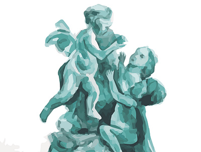 Statue art illustration statue watercolor
