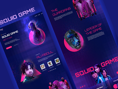 Squid Game Concept Art adobexd graphic design illustration squid game ui