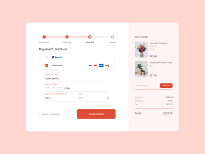 Daily UI #002 - Credit Card Checkout credicardcheckoutui creditcardcheckout creditcardcheckoutform creditcardcheckoutpage creditcardcheckoutscreen dailyui dailyuichallenge