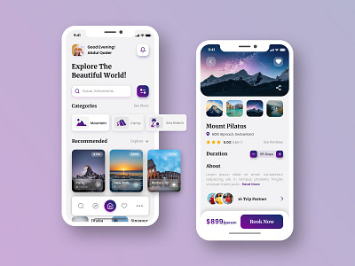 Travel App UI UX Design