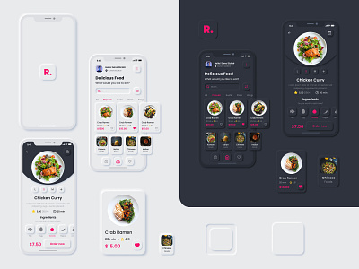 Neumorphism | Food Delivery App UI app clean delivery app delivery app design ecommerce app food app food delivery app food delivery app design mobile app modern neumorphism neumorphism design restaurant app restaurent restaurent ui ui design ui ux