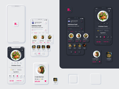 Neumorphism | Food Delivery App UI