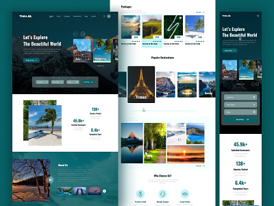 Travel Website - Landing Page |  Website concept