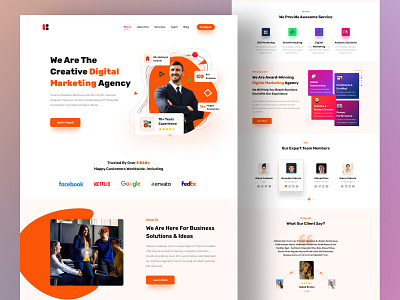 Digital Marketing Agency Landing Page agency business clean company creative design digital digital marketing landing page marketing modern portfolio product seo services startup ui ux web design website