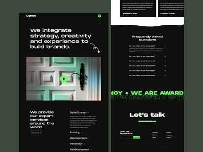 Agency Landing Page Concept | Webflow Website agency landing page agency website animation clean creative dark layout design figma to webflow interaction landing page modern responsive website ui ui design ui ux web design web development webflow webflow website website