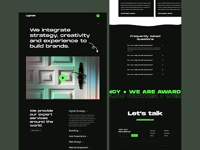 Agency Landing Page Concept | Webflow Website