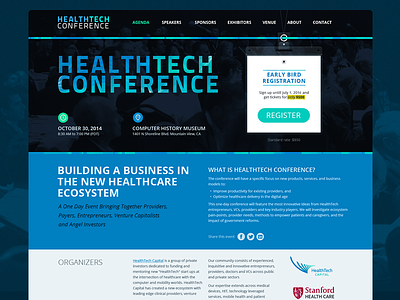 HealthTech Conference website conference healthtech layout website