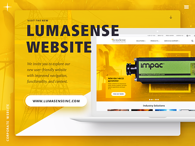 Website corporate industrial interface product redesign selector web design website