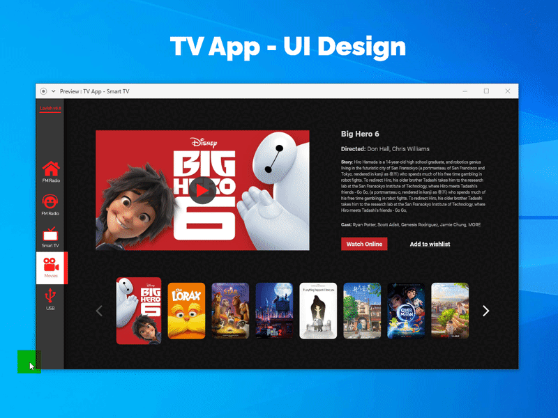TV App - UI Design 3d animation branding dailyui flyers graphic design motion graphics typography ui ui design uiux web design web development