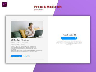 Press and Media kit - UI Design, website design
