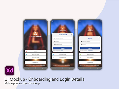 Mobile App UI Design, Onboarding, Login and prototypes