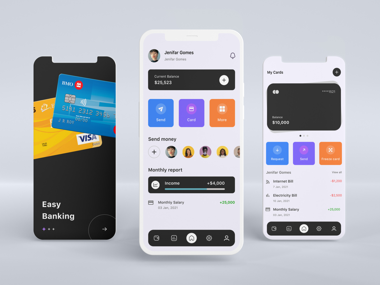 Mobile app UI UX Design fintech by Shajib Hassan on Dribbble
