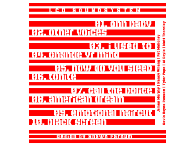 LCD Soundstystem - American Dream Back Cover album art album cover band design designer