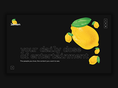 Lemon - Landing Page Design app design clean dark dark ui ui design uidesign webdesign