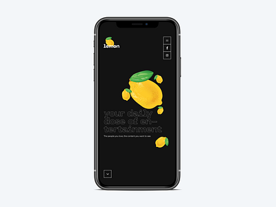 Lemon - Landing page(Mobile view) adobe illustrator adobe xd app application dark ui illustrated illustration landing page lemon uiux user interface design