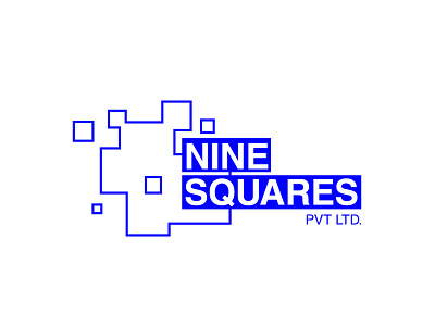 9 Squares Logo blue branding clean logo minimal nine proposal squares