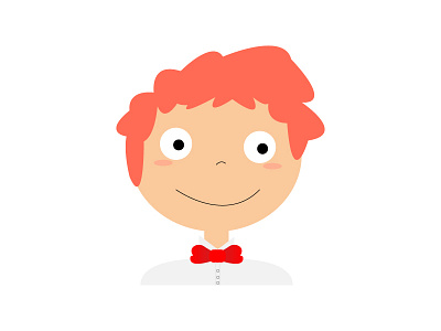 Guy on a wedding bow tie character dude guy illustration man neat red hair