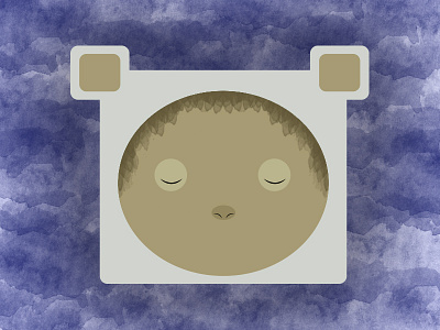 The Sleeep basic character illustration minimal monkey peace rest