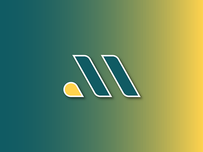 Almaak Logo Design a m branding gradients green identity design logo design minimal monogram two colored yellow