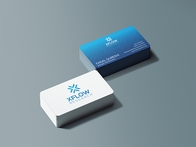 XFLOW Business Card blue brand identity branding business card design businesscard graphic design logo pattern