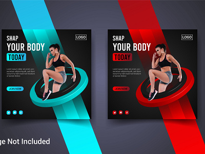 Workout instagram social media post banner design banner