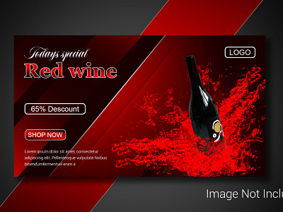 Web Banner design banner branding descount design flat minimal psd red wine sale banner special offer web web banner web banner design