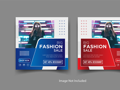 Fashion sale instagram social media post banner design background cover media template