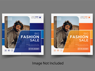 Fashion sale instagram social media post banner design