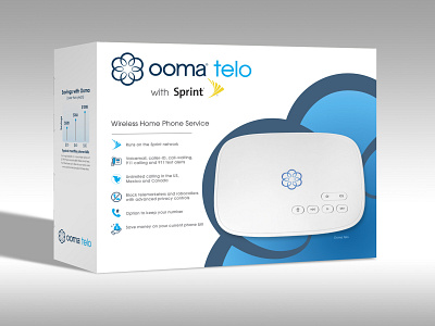 Ooma Telo / Sprint Packaging graphic design packaging print design