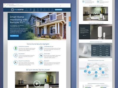 Ooma Home Security Website web design website design
