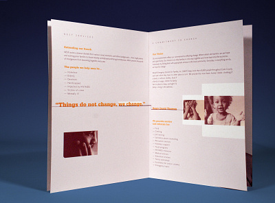NESF Social Services 2-color Brochure brochures collateral graphic design print design