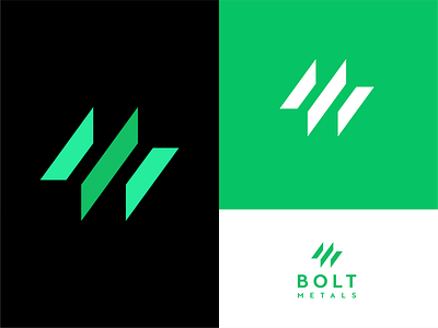 bolt metals bolt branding electric electric vehicle battery logo mark metals mining