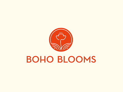 boho blooms bloom blooms branding concept floral flower flower logo flowershop flowershop logo initial concept line logo logo mark poppies field poppy